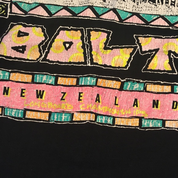 80s 90s Lightning Bolt NZ Surf Tee Rare - Picture 8 of 9